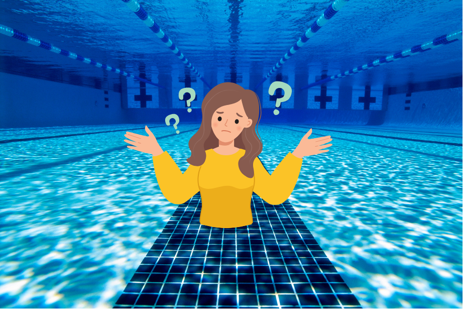 Ilustrasi bingung mengatasi masalah kolam renang, akhirnya ditunda.