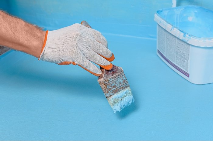 Ilustrasi waterproofing kolam renang. Bisa dilakukan untuk kolam lama atau baru.