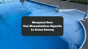 Ilustrasi busa usai menambahkan algasida ke kolam renang.