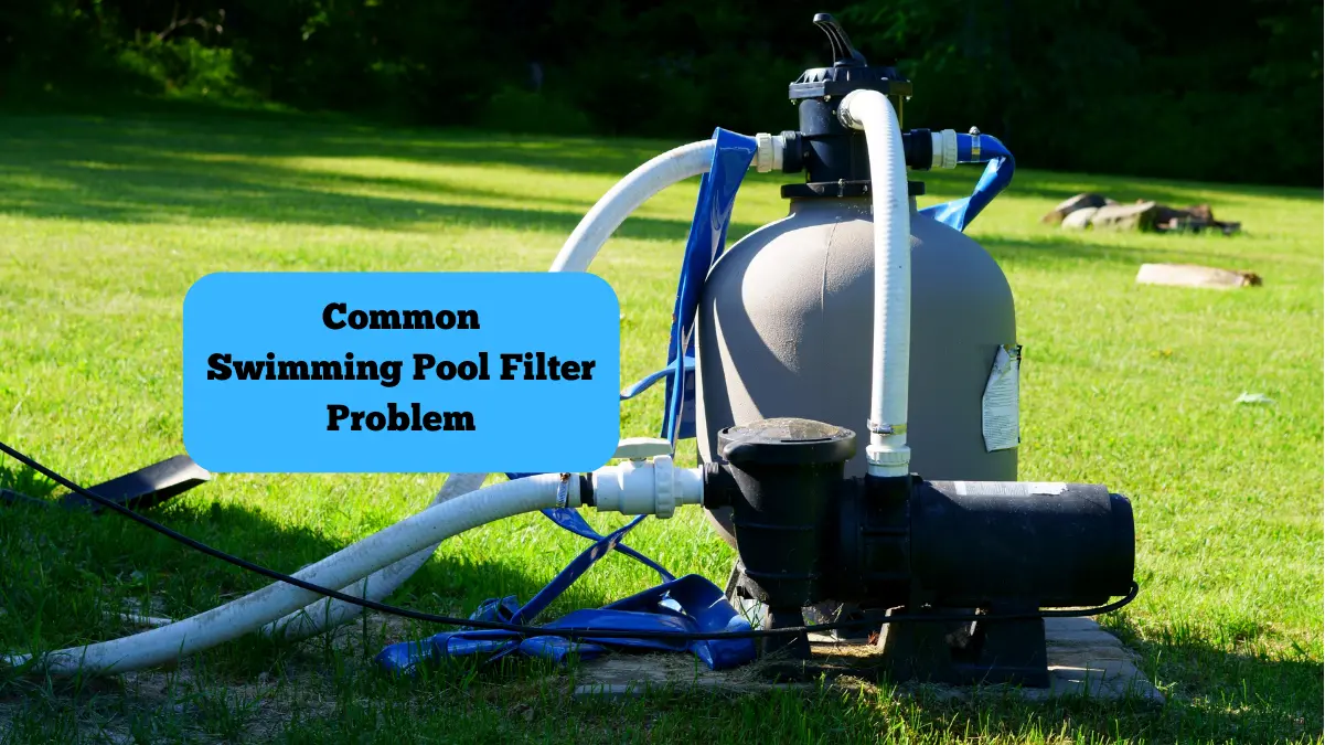 Ilustrasi filter pasir kolam renang. Ini masalah umum pada filter kolam renang.