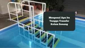 Ilustrasi tangga transfer kolam renang. Mari mengenal fasilitas ini.