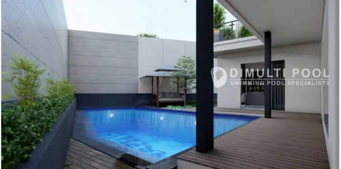 Desain dan Konstruksi Kolam Renang Free Form, Proyek di Cibubur