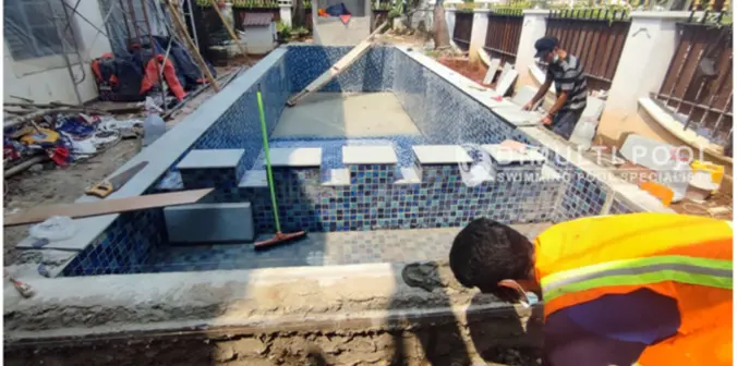 Pembangunan Infinity Pool Dewasa dan Anak, Intip Prosesnya