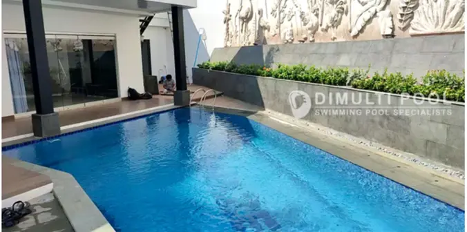 Kolam Renang Free Form Cantik di Cibubur, Ini Proses Pembuatannya