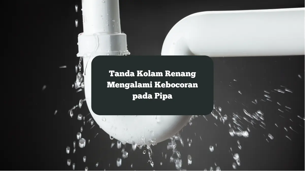 Ilustrasi kebocoran pada pipa. Ini tanda yang terjadi di kolam renang.