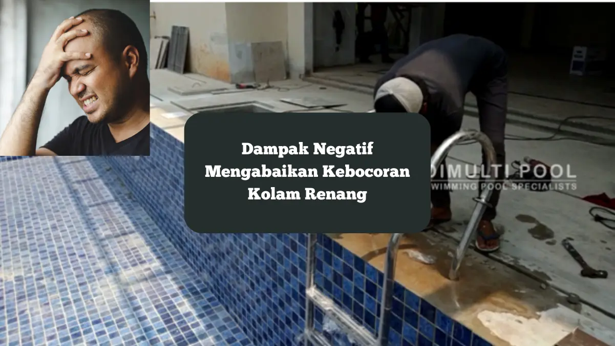 Ilustrasi pusing karena dampak negatif mengabaikan kebocoran kolam renang.
