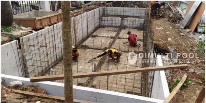 Pembangunan Infinity Pool Dewasa dan Anak, Intip Prosesnya