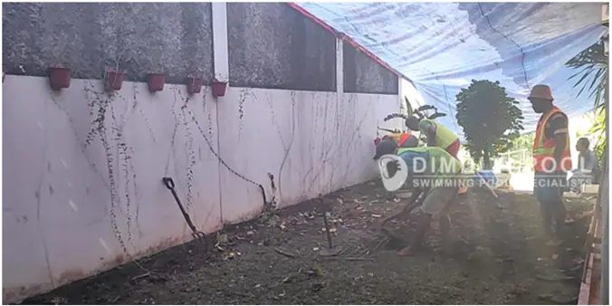 Mewah! Intip Proses Pembangunan Kolam Infinity Pool Ibu Pipi di Bogor