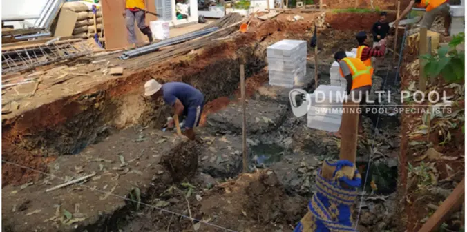 Pembangunan Infinity Pool Dewasa dan Anak, Intip Prosesnya