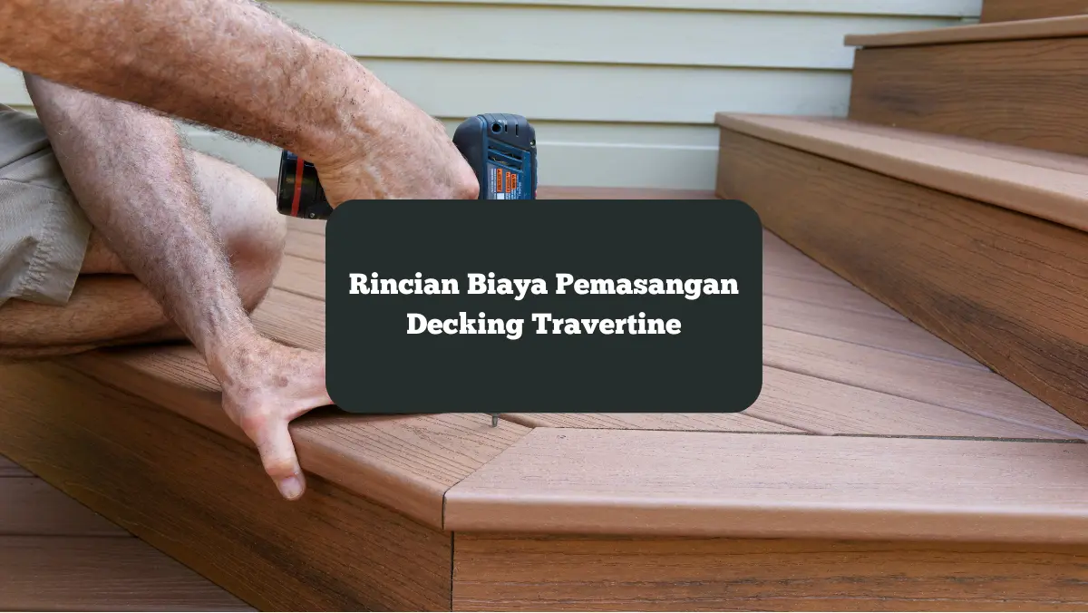 Ilustrasi pemasangan decking travertine kolam renang. Ini rincian biaya yang harus dikeluarkan.
