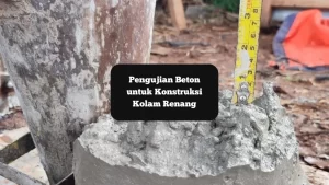 Ilustrasi pengujian beton kolam renang. Ini yang dilakukan.