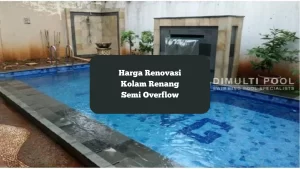 Kolam renang semi overflow milik Bapak Tobing di Jagakarsa. Segini harga renovasi yang dilakukan.