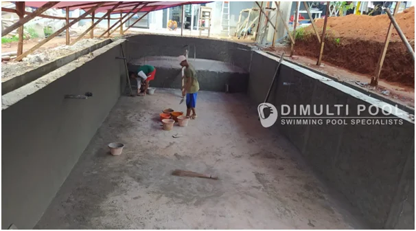 Pembuatan Kolam Renang Dewasa dan Anak Milik Bapak Andy di Bintaro