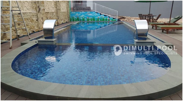 Pembuatan Kolam Renang Dewasa dan Anak Milik Bapak Andy di Bintaro