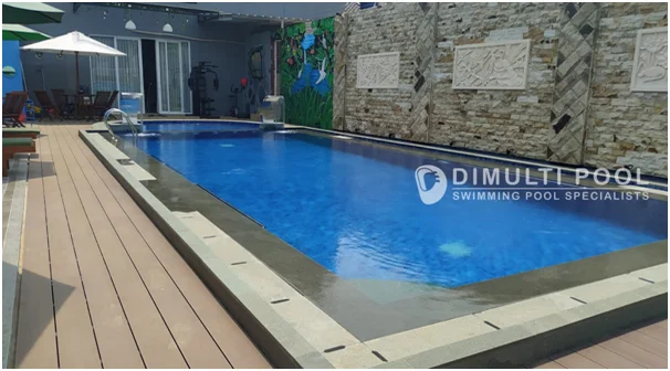 Pembuatan Kolam Renang Dewasa dan Anak Milik Bapak Andy di Bintaro