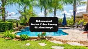 Ilustrasi kolam renang. Ini rekomendasi bentuknya di lahan yang sempit.