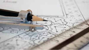 Ilustrasi menggambar desain. Ini referensi ukuran kolam renang rumah.