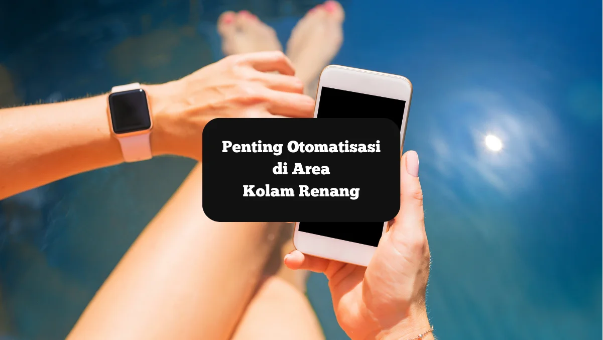 Ilustrasi orang bersantai di pinggir kolam renang. Ini pentingnya otomatisasi kolam renang.