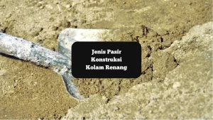 Ilustrasi pasir. Ini jenis pasir dalam konstruksi kolam renang.