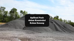 Ilustrasi pasir dalam konstruksi. Ini aplikasinya ketika membuat kolam renang.