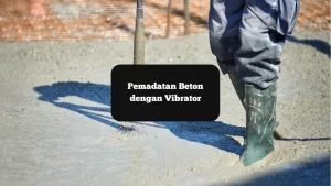 Ilustrasi vibrator beton. Ini salah satu cara memadatkan beton kolam renang.