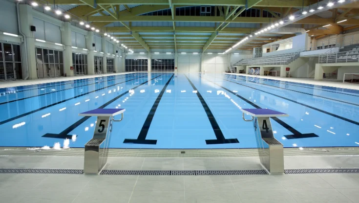 Ilustrasi kolam olahraga. Ini aksesoris kolam olahraga yang bisa digunakan.