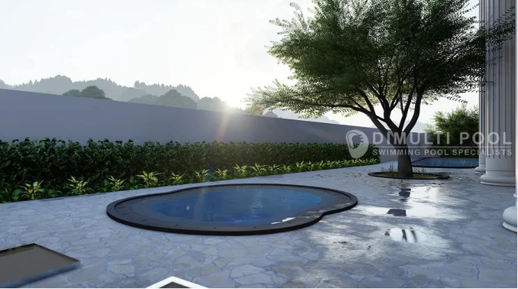 Desain kolam renang outdoor by Dimulti Pool. Ini kelebihan kolam renang outdoor villa.