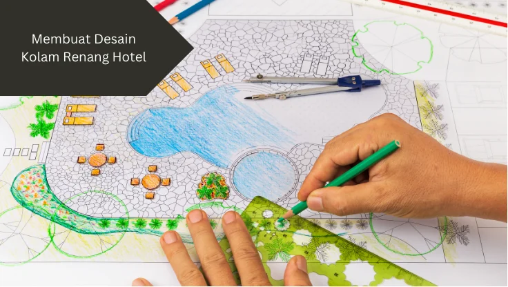 Ilustrasi desain kolam renang. Perhatikan ini saat buat desain kolam renang hotel.