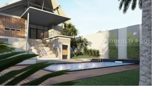 Ilustrasi desain kolam renang villa. Ini manfaat kolam renang villa yang perlu anda ketahui.