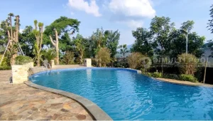 Ilustrasi kolam renang. Ini penempatan kolam renang yang perlu anda perhatikan.