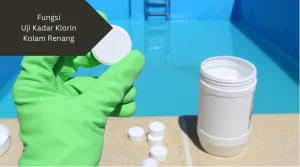 Ilustrasi klorin padat. Ini fungsi uji kadar klorin kolam renang.