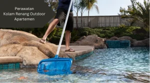 Ilustrasi perawatan kolam renang. Lakukan ini saat perawatan kolam renang outdoor apartemen.