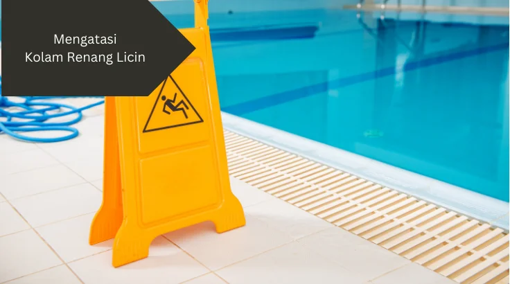 Ilustrasi area kolam renang licin. Ini cara mengatasinya.