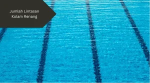 Ilustrasi lintasan renang. Ini jumlah lintasan kolam renang yang sesuai aturan.