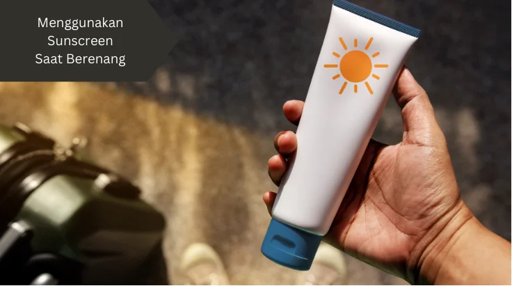 Ilustrasi sunscreen. Ini manfaat menggunakan sunscreen saat berenang.