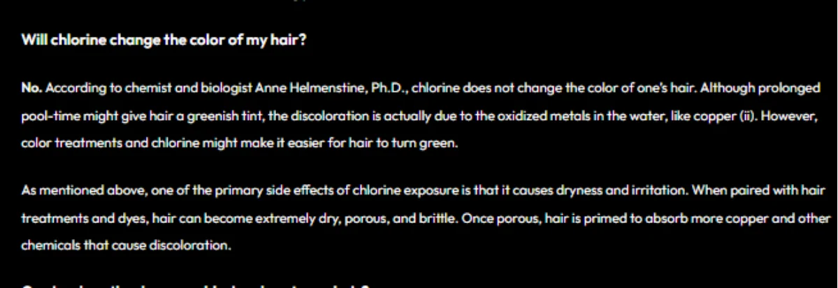 Dimulti Literasi: Apakah Klorin Menyebabkan Rambut Rontok?
