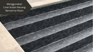 Ilustrasi liner kolam renang hitam. Ini kelebihan dan kekurangannya.