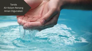 Ilustrasi air kolam renang. Ini tanda air kolam renang aman digunakan.
