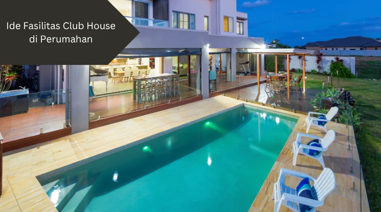 Ilustrasi club house. Ini ide fasilitas club house di perumahan yang bisa dibuat.