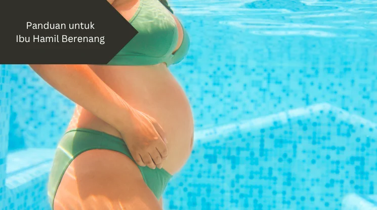 Ilustrasi ibu hamil berenang. Ini panduan melakukannya.