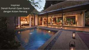 Ilustrasi rumah open space. Berikut ide denah rumah open space dengan kolam renang.