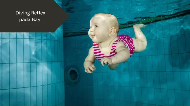 Ilustrasi bayi berenang. Ini penjelasan tentang diving reflex pada bayi.