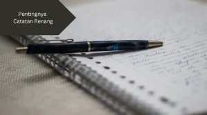 Ilustrasi catatan. Ini pentingnya catatan renang.