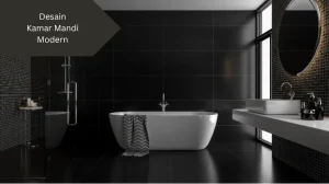 Ilustrasi desain kamar mandi modern. Ini tips membuatnya