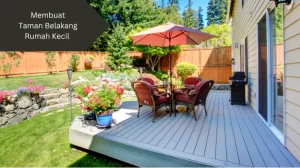 Ilustrasi taman belakang rumah kecil. Ini tips membuatnya.