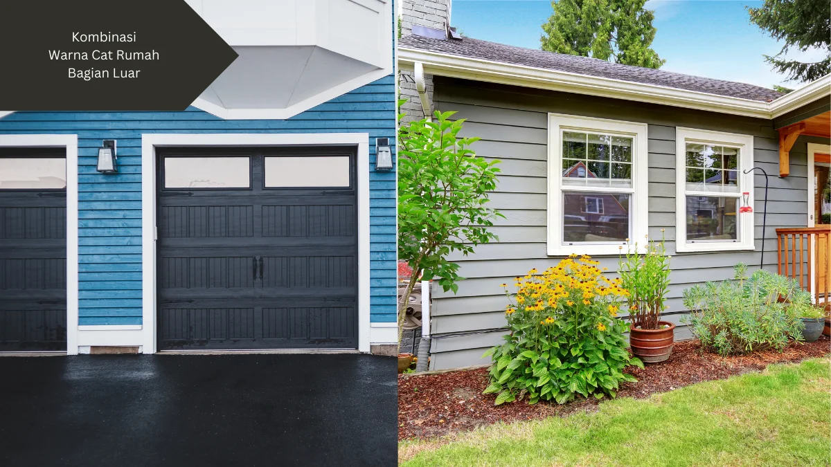 Biru putih dan Abu abu putih. Salah satu kombinasi warna cat rumah bagian luar yang direkomendasikan.