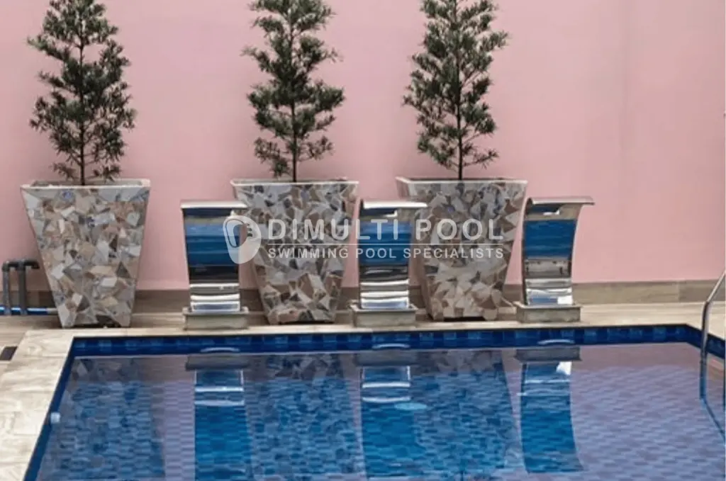 Contoh waterfall stainless steel.