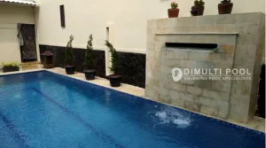 Hasil akhir jasa pembuatan kolam renang di Sentul. Intip prosesnya.