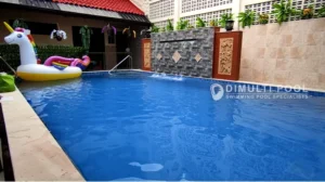Hasil akhir proyek jasa pembuatan kolam renang di Cimahi. Intip prosesnya.