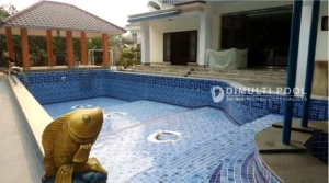 Hasil akhir jasa pembuatan kolam renang di Kebumen. Intip prosesnya.